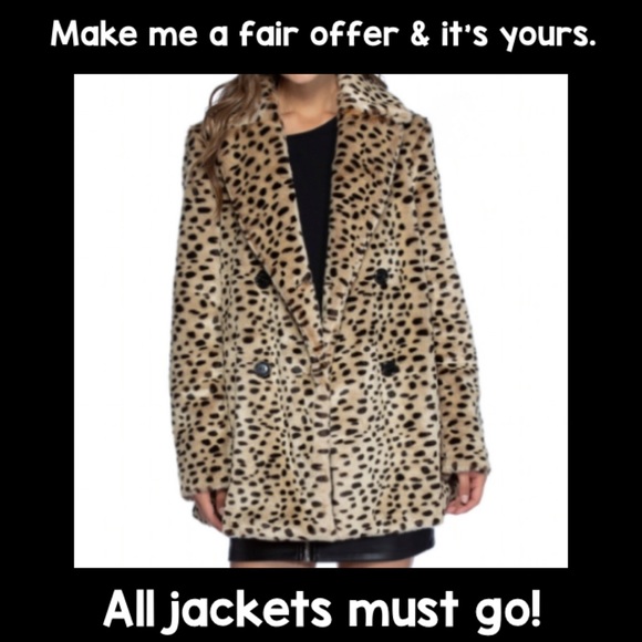 Avec Les Filles Jackets & Blazers - Avec Les Filles Leopard Print Car Coat